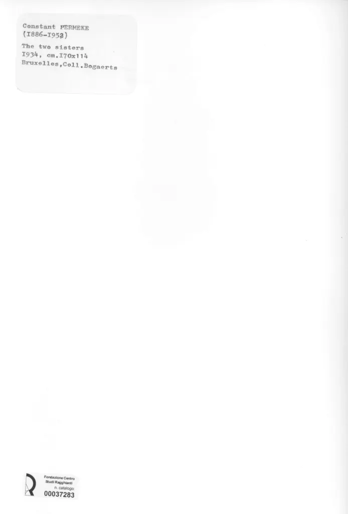 Anonimo , Permeke, Constant - sec. XX , retro