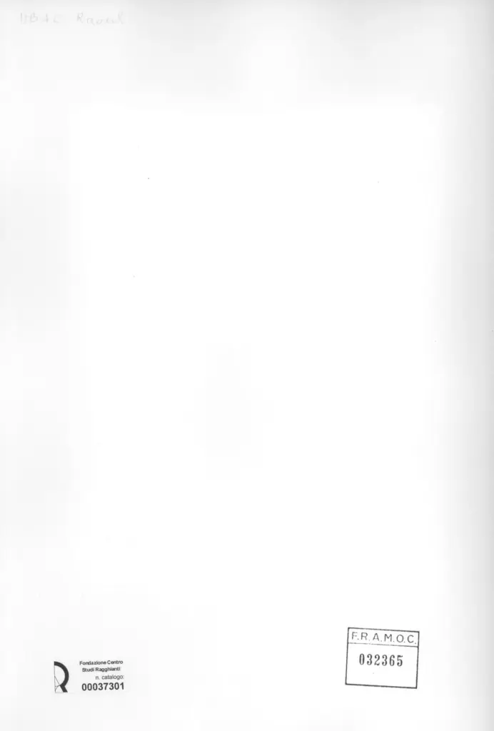 Anonimo , Ubac, Raoul - sec. XX - Composizione , retro