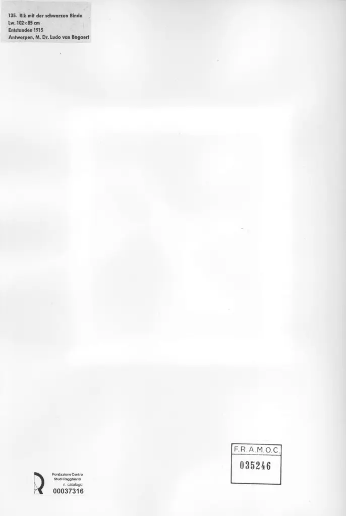 Anonimo , Wouters, Rik - sec. XX - Rik mit der schwarzen Binde , retro