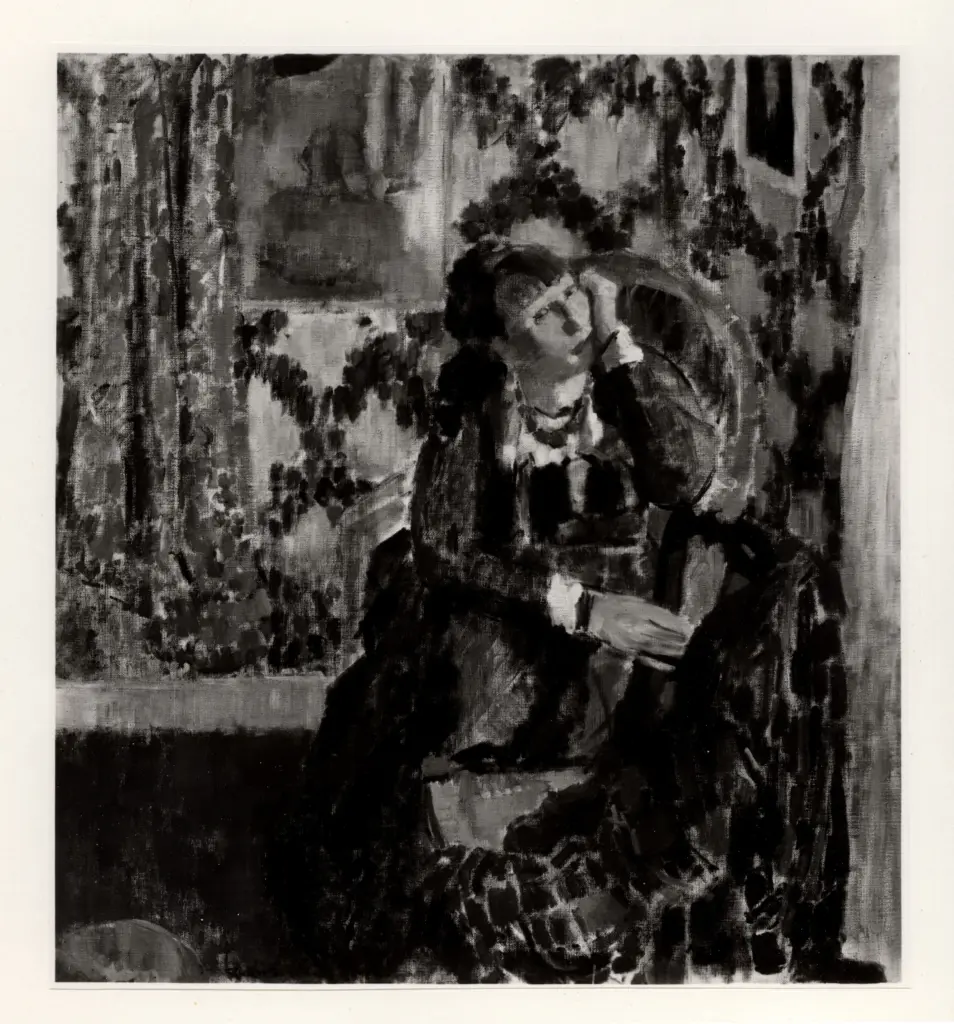 A.F.I. Agenzia Fotografica Industriale , Wouters, Rik - sec. XX - Donna in azzurro con la collana d'ambra , fronte