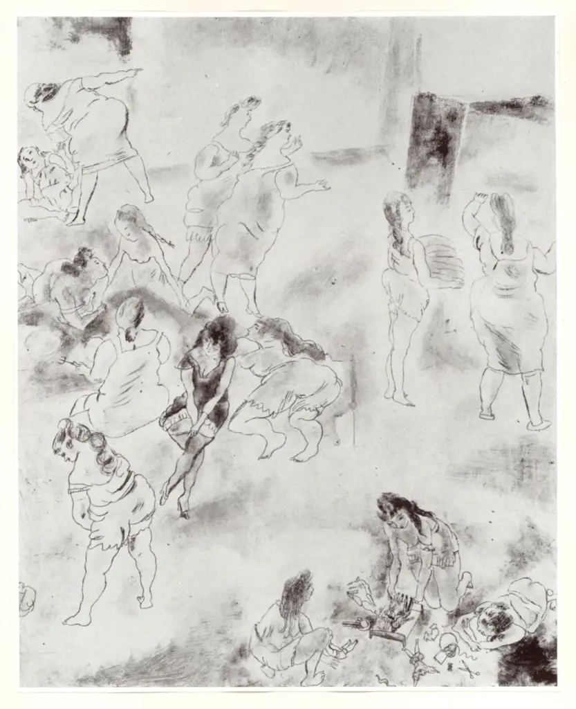 Anonimo , Pascin, Jules - sec. XX - Studi di figure , fronte