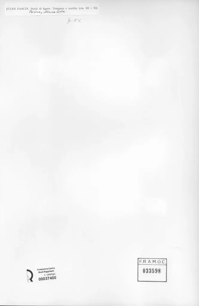 Anonimo , Pascin, Jules - sec. XX - Studi di figure , retro