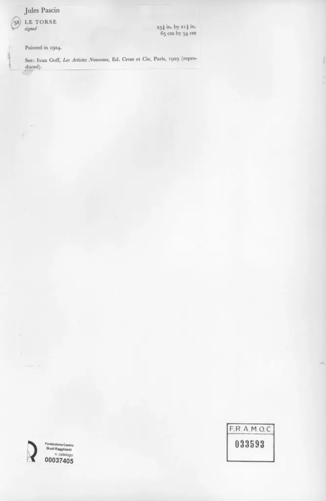 Anonimo, Anonimo , retro