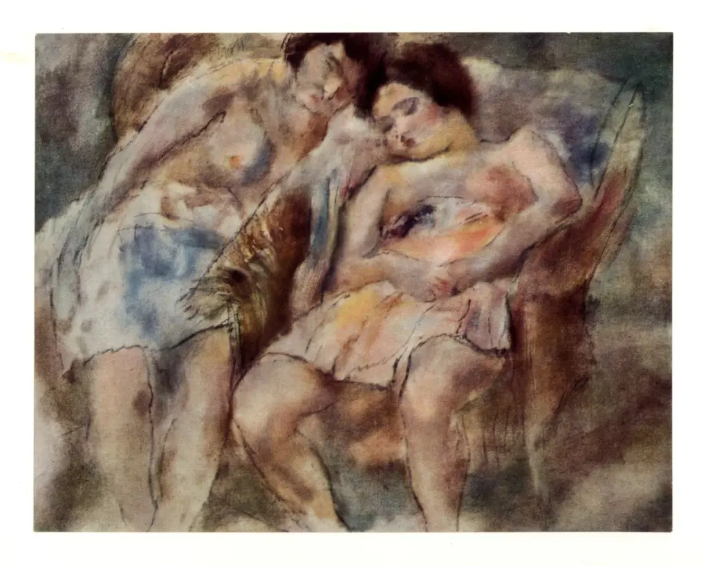 Anonimo , Pascin, Jules - sec. XX - Donne che dormono , fronte