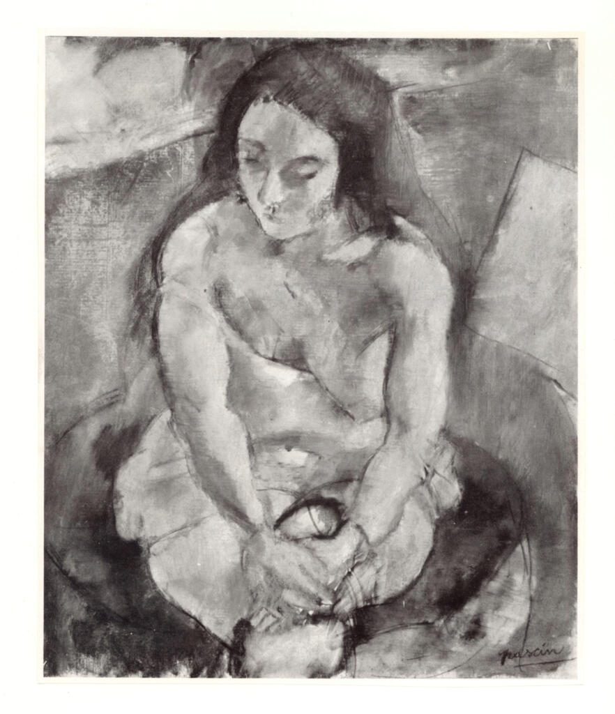 Anonimo , Pascin, Jules - sec. XX - La Modele au tabouret , fronte
