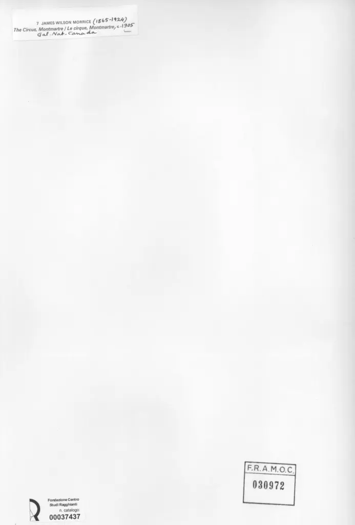 Anonimo , Morrice, James Wilson - sec. XX - The Circus, Montmatre , retro