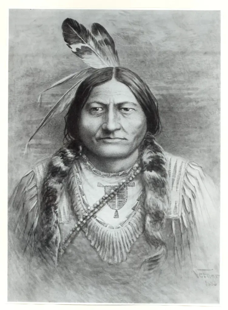 Anonimo , Verner, Frederick Arthur - sec. XIX - A portrait of Sitting Bull , fronte