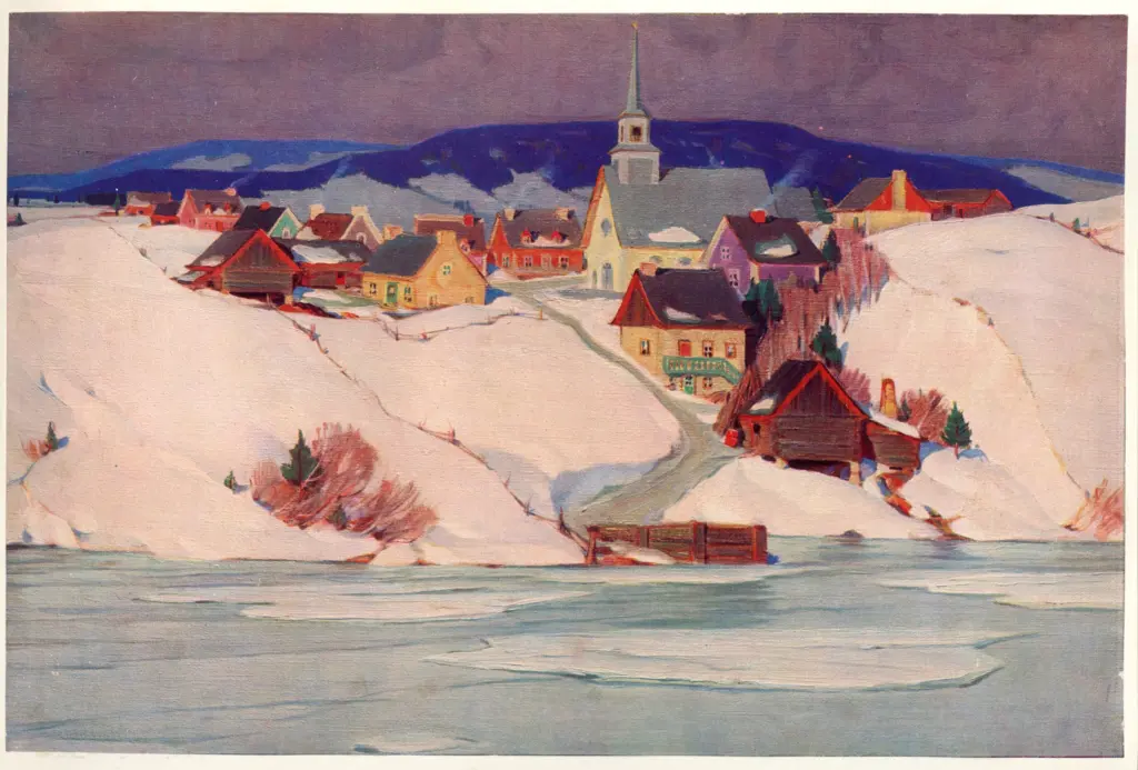 Anonimo , Gagnon, Clarence - sec. XX - Le village de Peribonka sous la neige , fronte