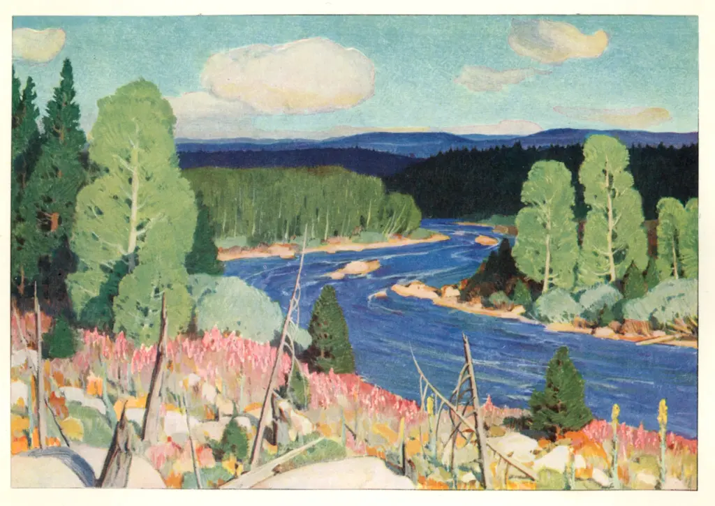 Anonimo , Gagnon, Clarence - sec. XX - Le printemps sur les rives de la Peribonka , fronte