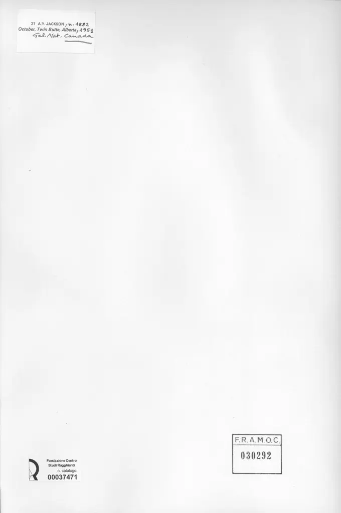 Anonimo , Jackson, A.Y. - sec. XX - October, Twin Butte, Alberta , retro