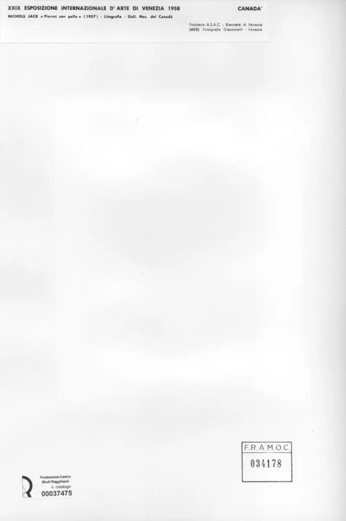 Giacomelli , Nichols, Jack - sec. XX - Pierrot con palla , retro