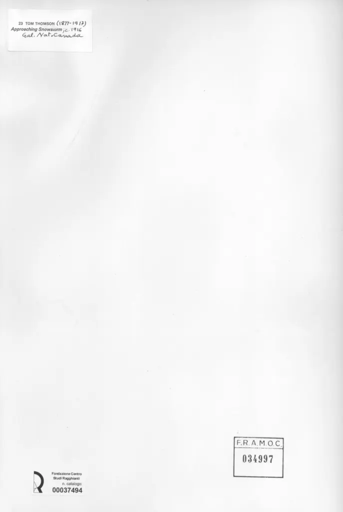 Anonimo , Thomson, Tom - sec. XX - Approaching Snowstorm , retro