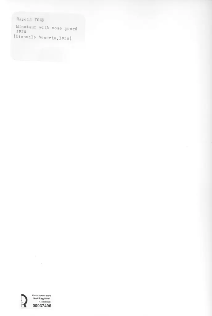 Anonimo , Town, Harold - sec. XX - Minotaur with nose guard , retro