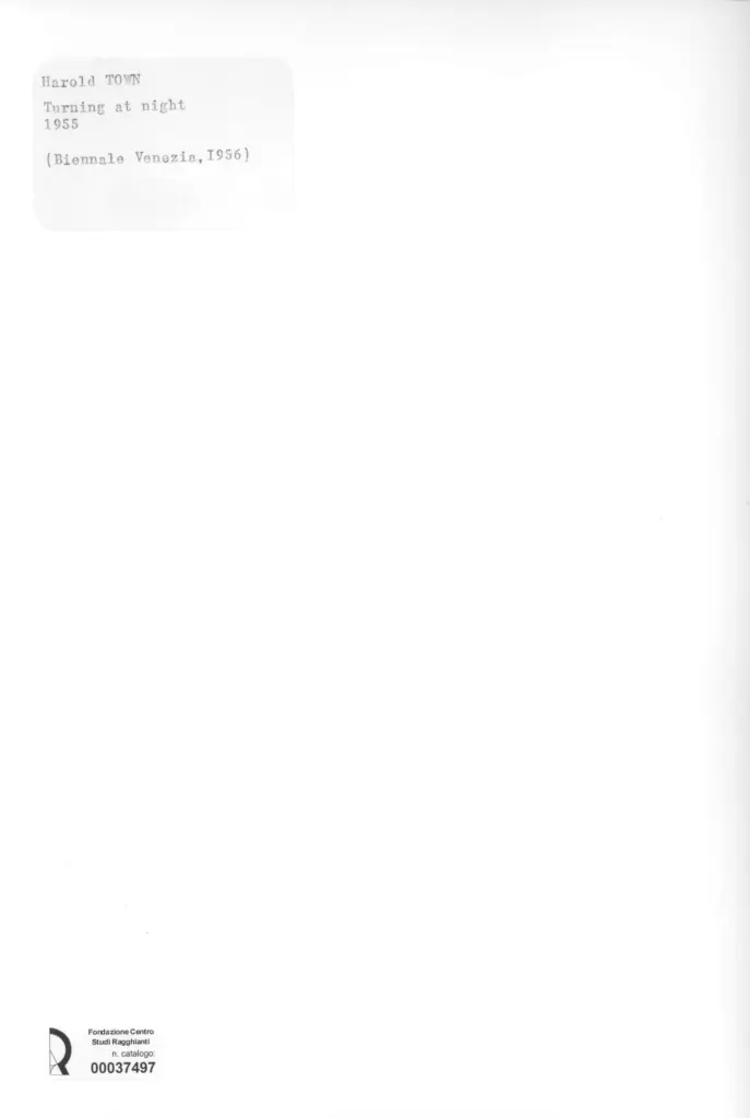 Anonimo , Town, Harold - sec. XX - Turning at night , retro