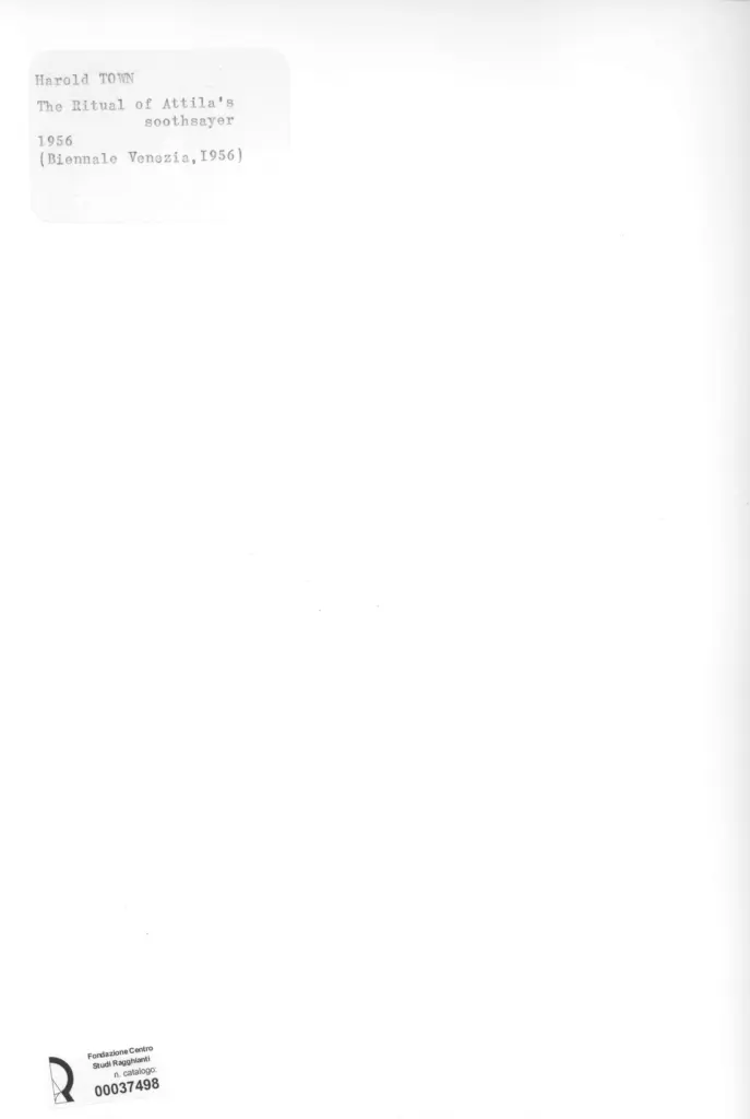 Anonimo , Town, Harold - sec. XX - The ritual of Attila's soothsayer , retro