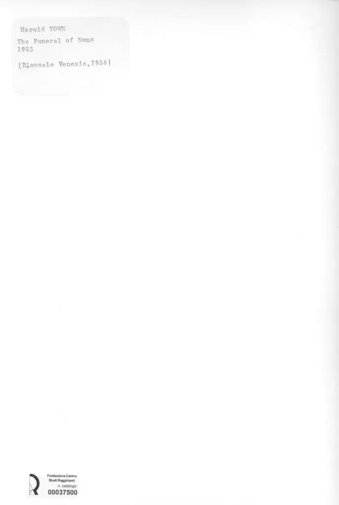 Anonimo , Town, Harold - sec. XX - The Funeral of Nemo , retro