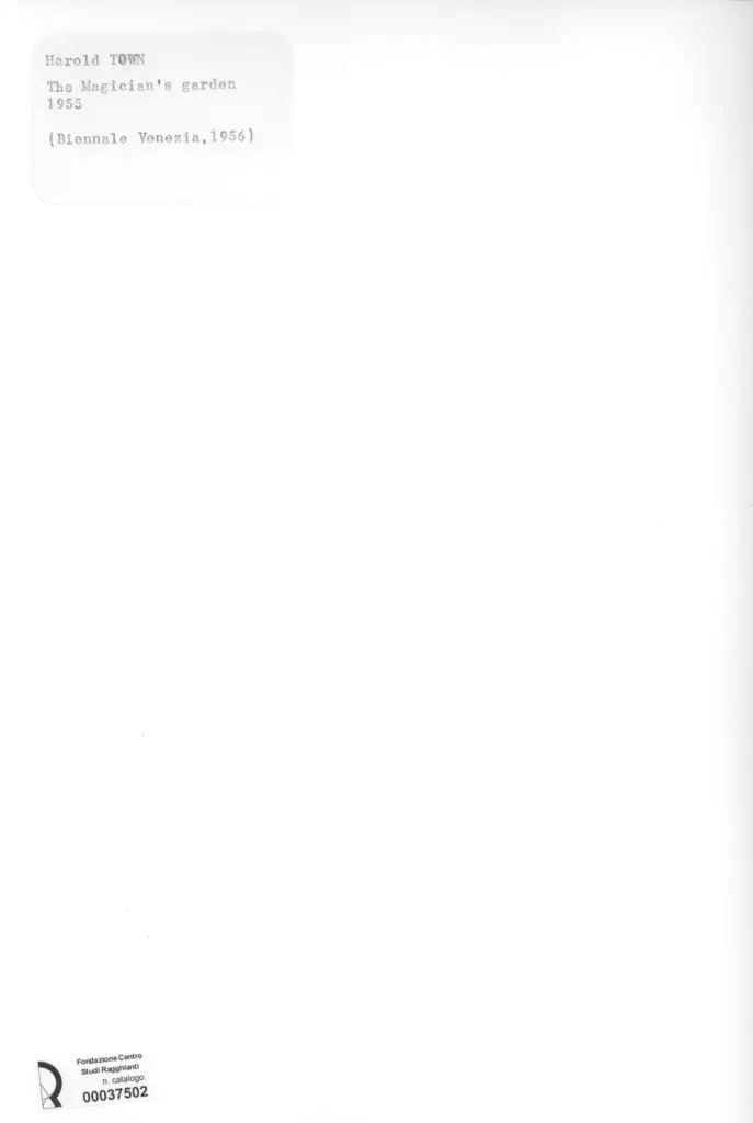 Anonimo , Town, Harold - sec. XX - The Magician's garden , retro