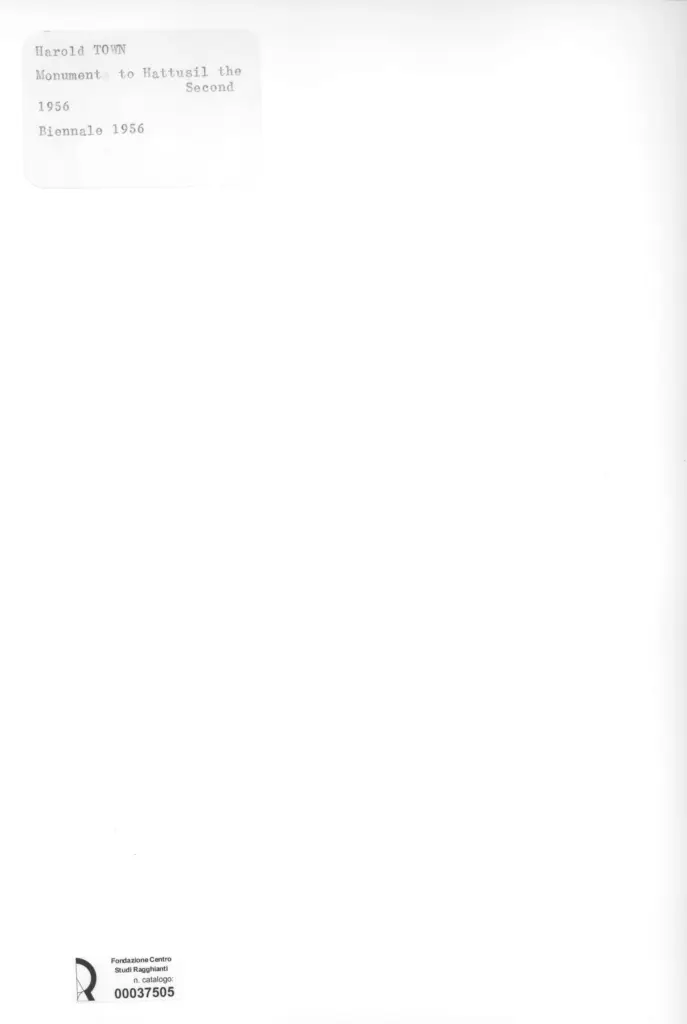 Anonimo , Town, Harold - sec. XX - Monument to Hattusil the second , retro