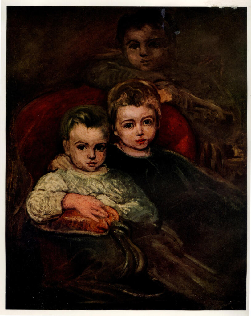 Anonimo , Purkynê, Karel - sec. XIX - Ritratto dei figli del pittore , fronte