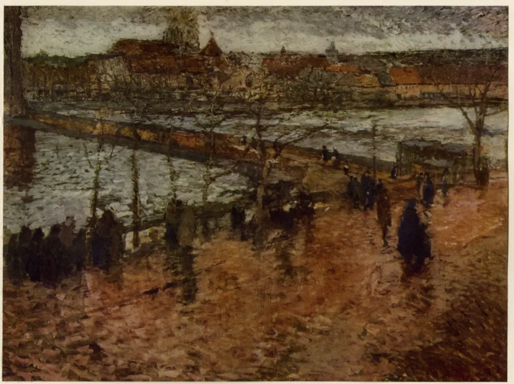 Anonimo , Slavicek, Antonin - sec. XIX - Il ponte Elisabetta a Praga , fronte