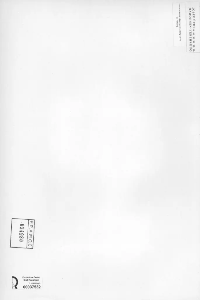 Anonimo , Uprka, Josef - sec. XIX - Madonnen Verehrung , retro