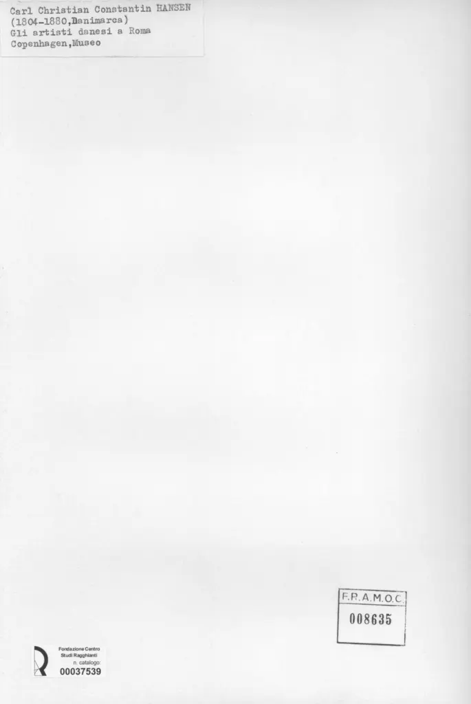 Anonimo , Hansen, Carl Christian Constantin , retro