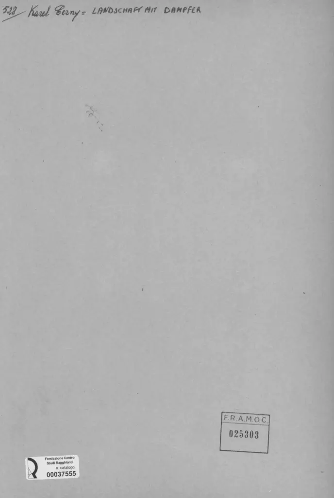Anonimo , Cerny, Karel - sec. XX - Landschaft mit dampfer , retro