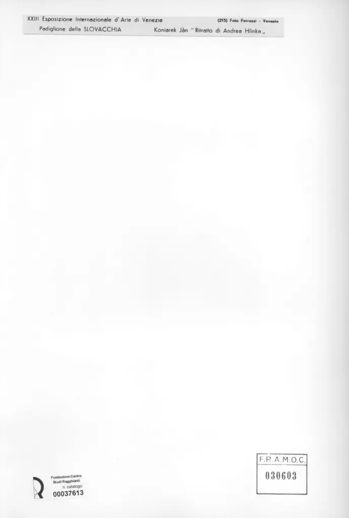 Fotografia Ferruzzi , Koniarek, J&agrave;n - sec. XX - Ritratto di Andrea Hlinka , retro