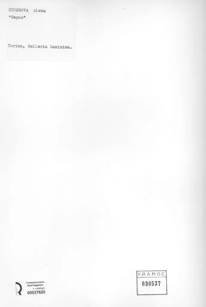 Anonimo , Kucerova, Alena - sec. XX - Repos , retro