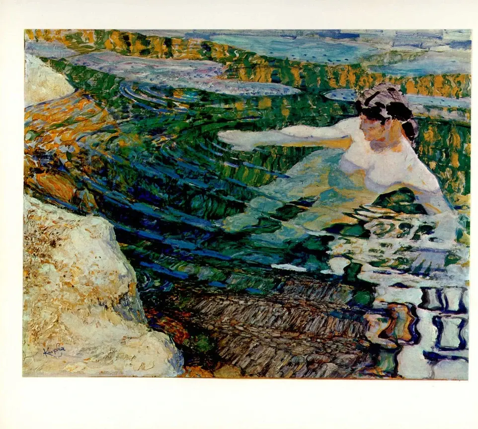 Anonimo , Kupka, Frank - sec. XX - L'acqua (La bagnante) , fronte