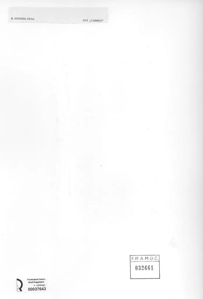 Anonimo , Steiner-Prag, Hugo - sec. XIX/ XX - Carmen , retro