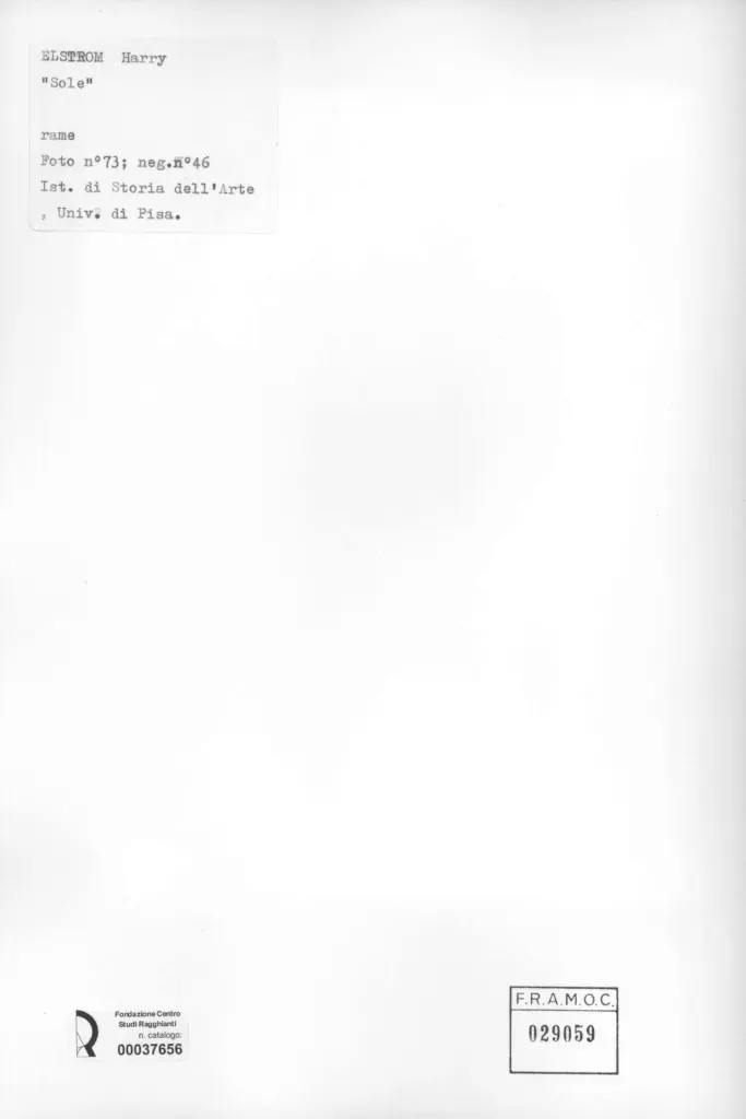 Universit&agrave; di Pisa. Dipartimento di Storia delle Arti , retro