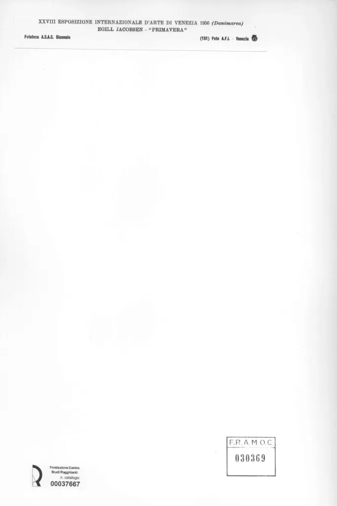A.F.I. Agenzia Fotografica Industriale , Jacobsen, Egill - sec. XX - Primavera , retro