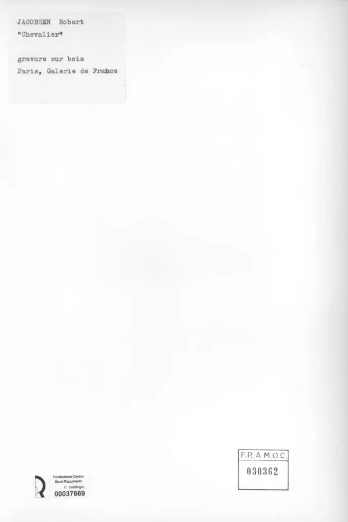 Anonimo , Jacobsen, Robert - sec. XX - Chevalier , retro
