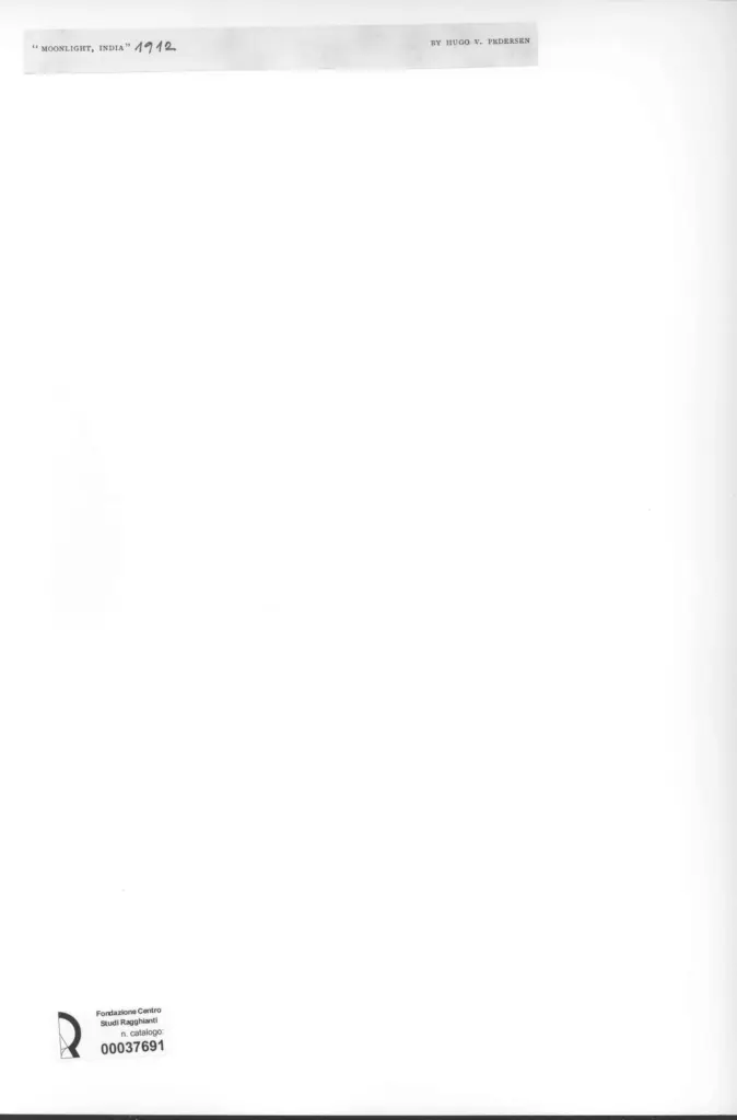 Anonimo , Pedersen, Hugo V. - sec. XX - Moonlight, India , retro
