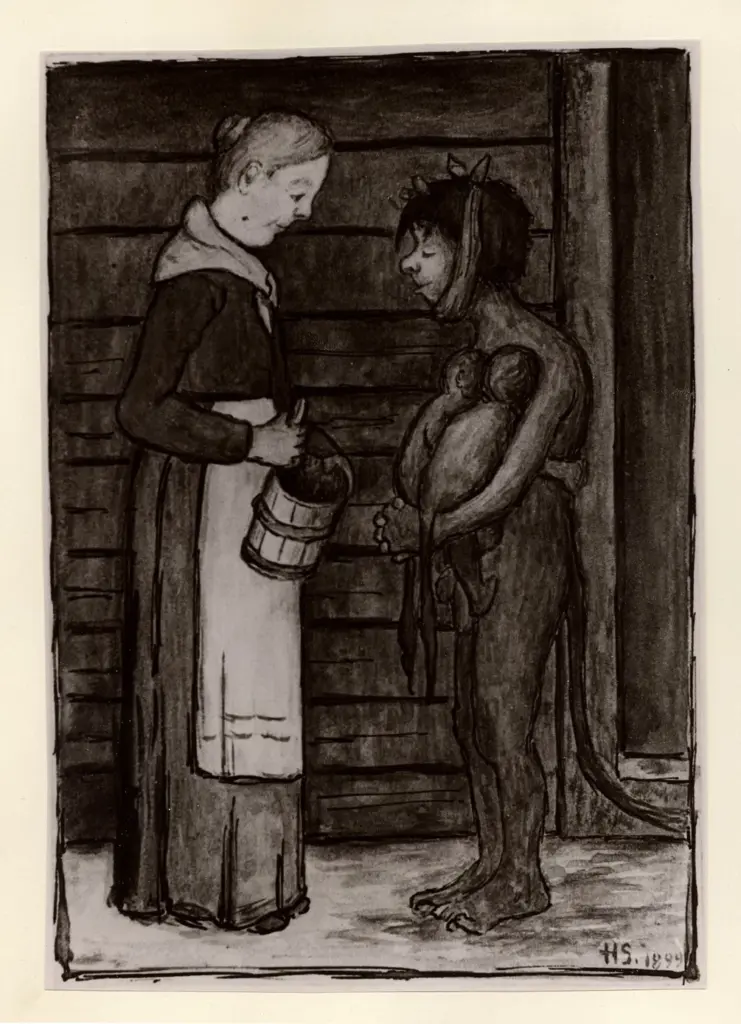 Simberg, Hugo , Pauvre diable avec jumeau -