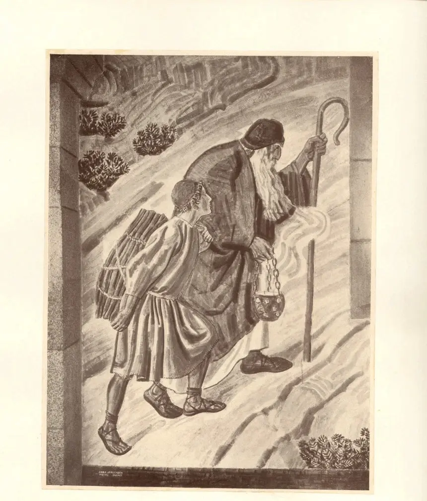 Anonimo , Skovgaard, Joachim - sec. XIX/XX - Abramo e Isacco , fronte