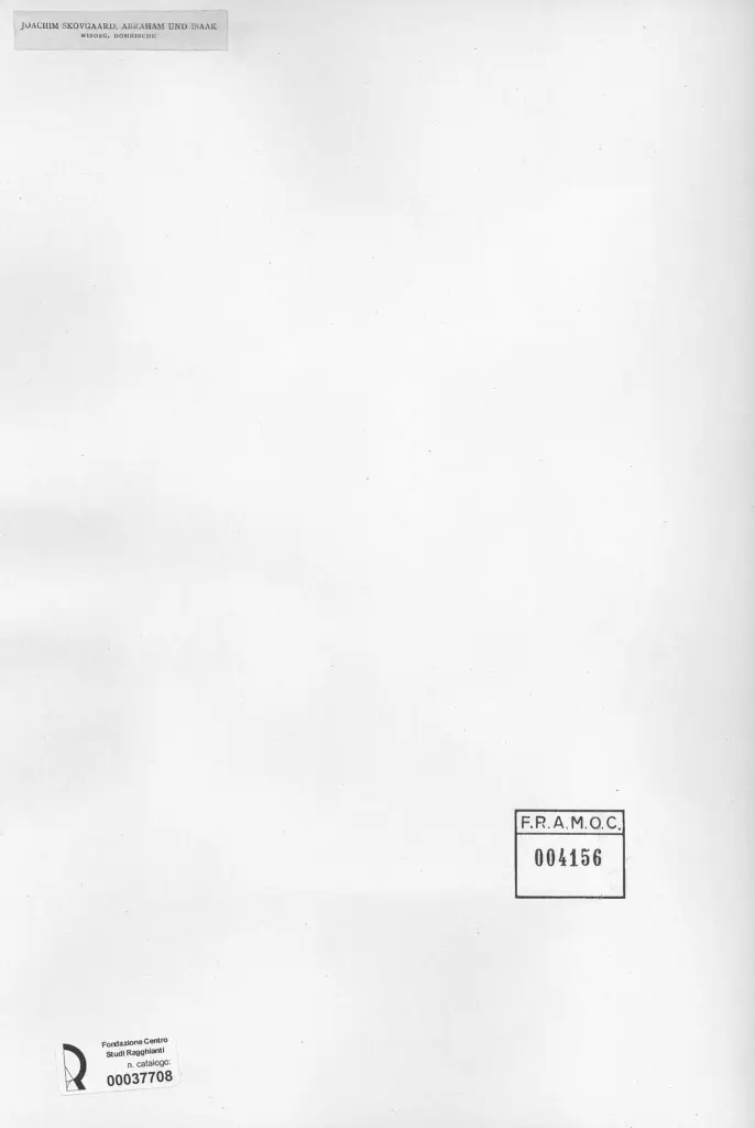 Anonimo , Skovgaard, Joachim - sec. XIX/XX - Abramo e Isacco , retro