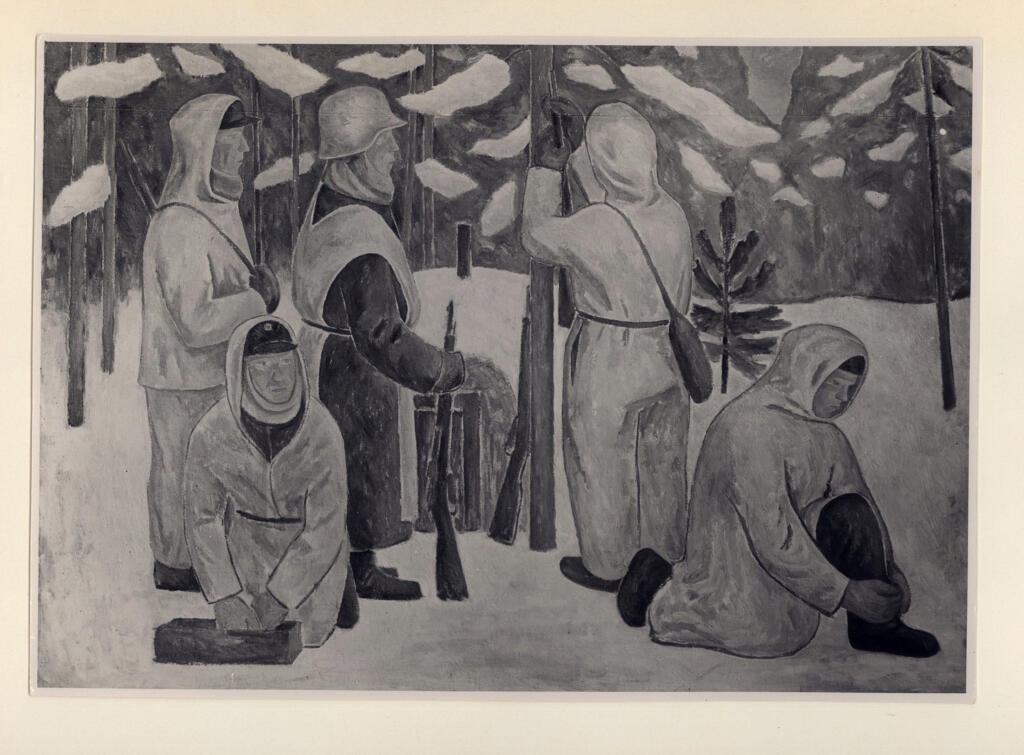 Miettinen, O. , Soldats en costume d'hiver -