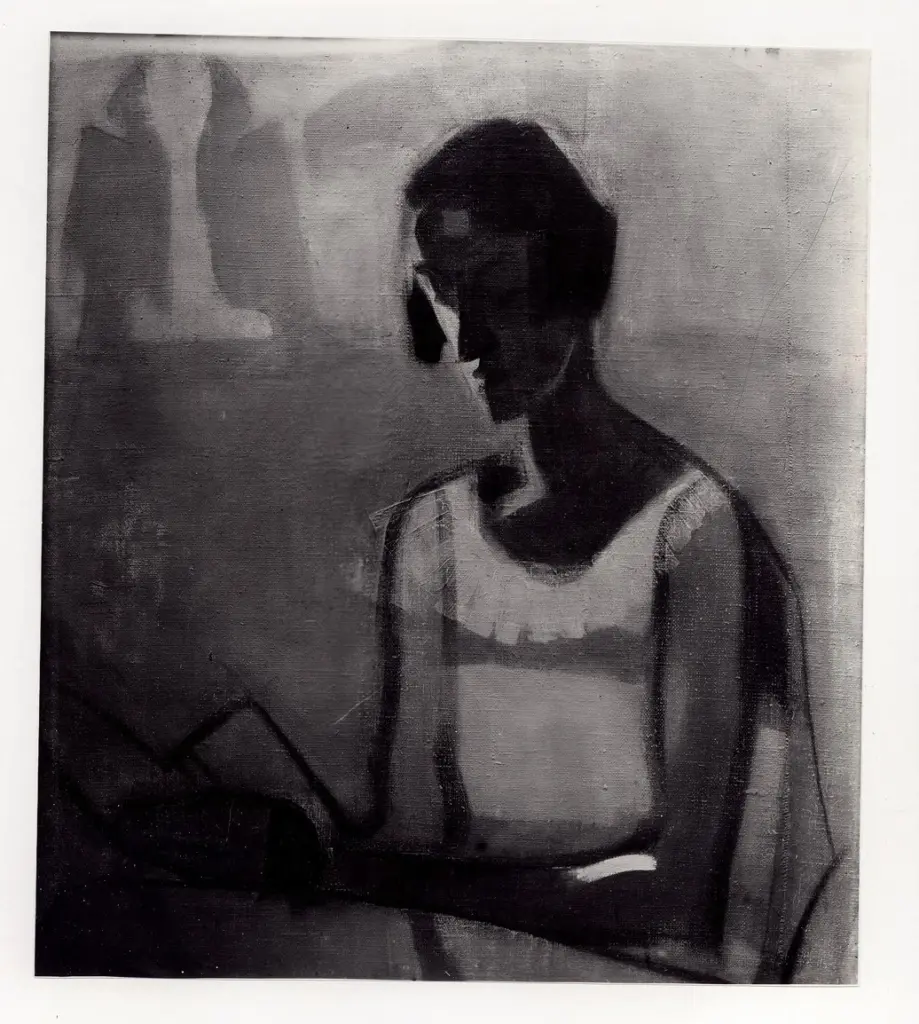 A.F.I. Agenzia Fotografica Industriale , Schjerfbeck, Helene - sec. XX - Ragazza e drappeggio con aquile , fronte