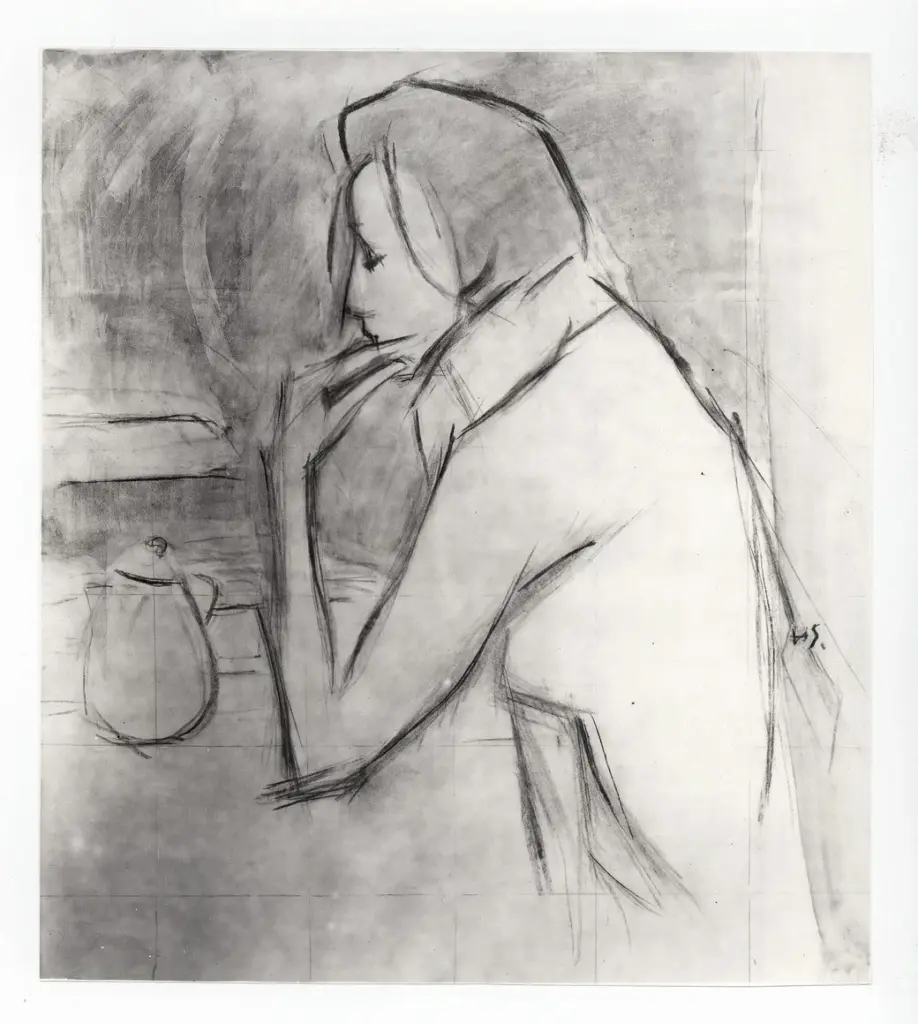 A.F.I. Agenzia Fotografica Industriale , Schjerfbeck, Helene - sec. XX - Alla finestra del caff&egrave; , fronte