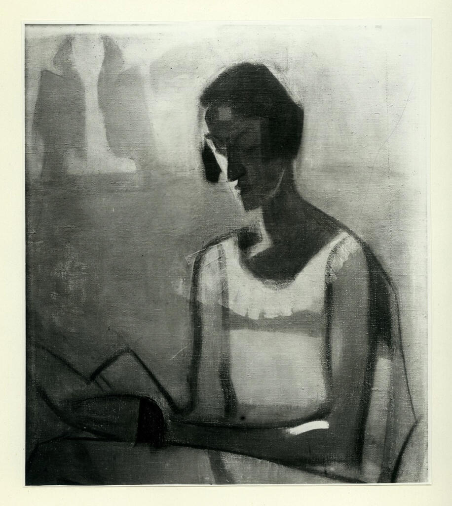 A.F.I. Agenzia Fotografica Industriale , Schjerfbeck, Helene - sec. XX - Ragazza e drappeggio con aquile , fronte