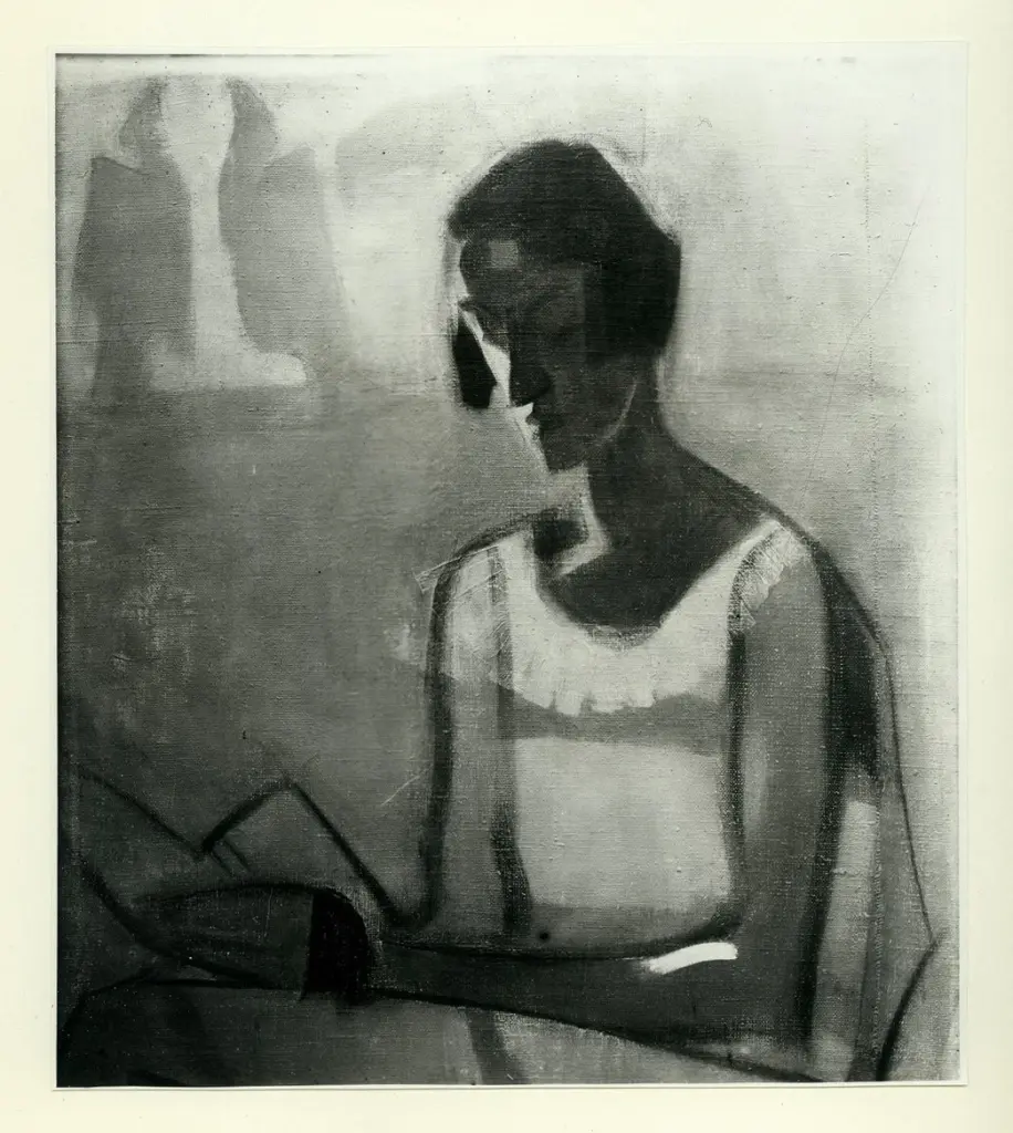 Schjerfbeck, Helene , Ragazza e drappeggio con aquile