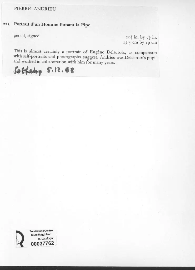 Anonimo , Andrieu, Pierre - sec. XIX - Portrait d'un Homme fumant la Pipe , retro