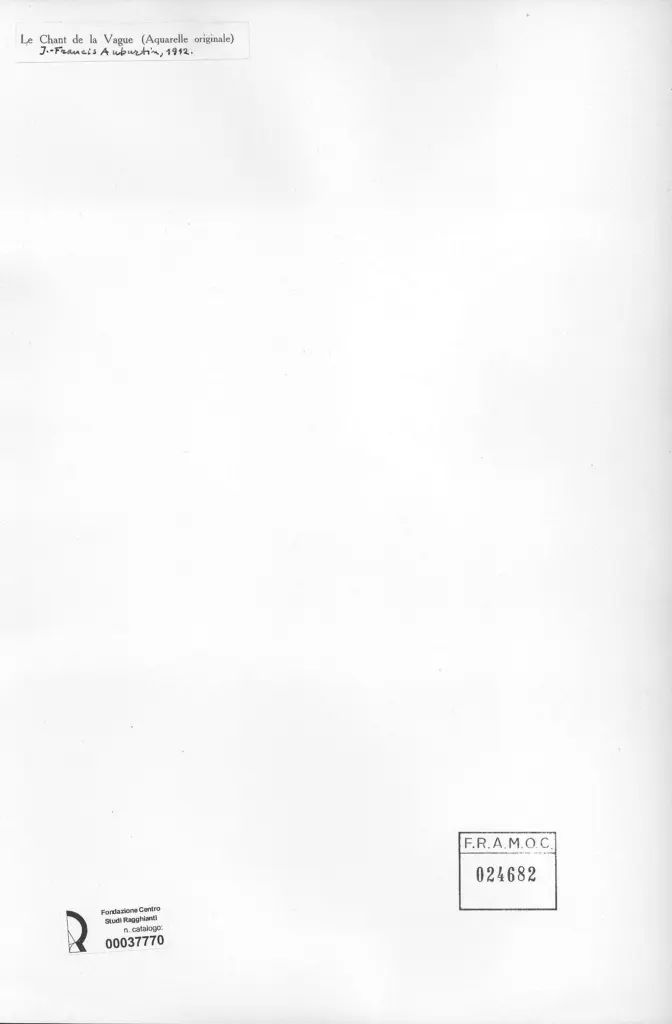 Anonimo , Auburtin, J.Francis - sec. XX - Le Chant de la Vague , retro