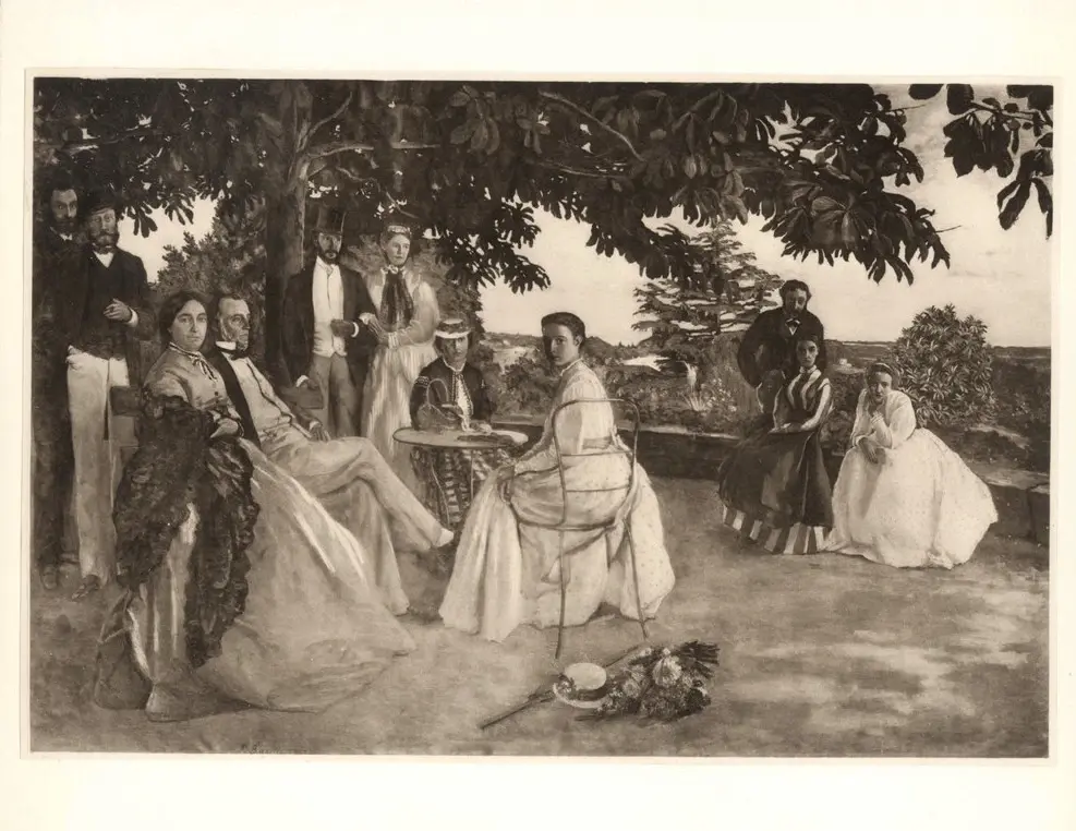 Anonimo , Bazille, Jean Frederic - sec. XIX - Giardino , fronte