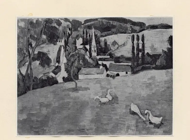 Anonimo , Bernard, Emile - sec. XIX - Breton Landscape , fronte