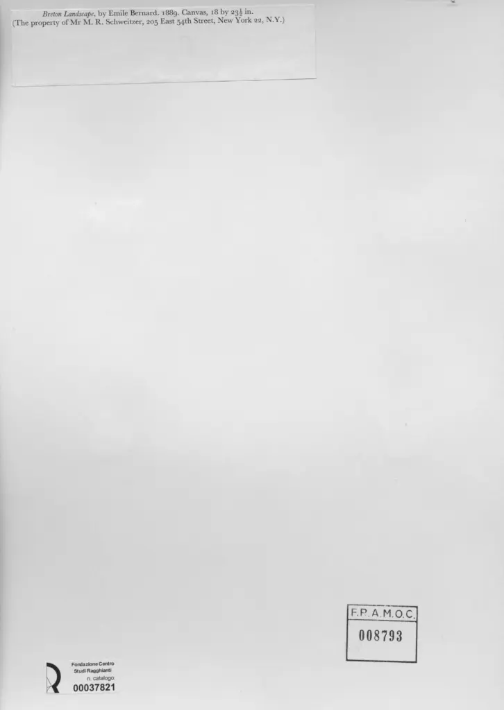 Anonimo , Bernard, Emile - sec. XIX - Breton Landscape , retro