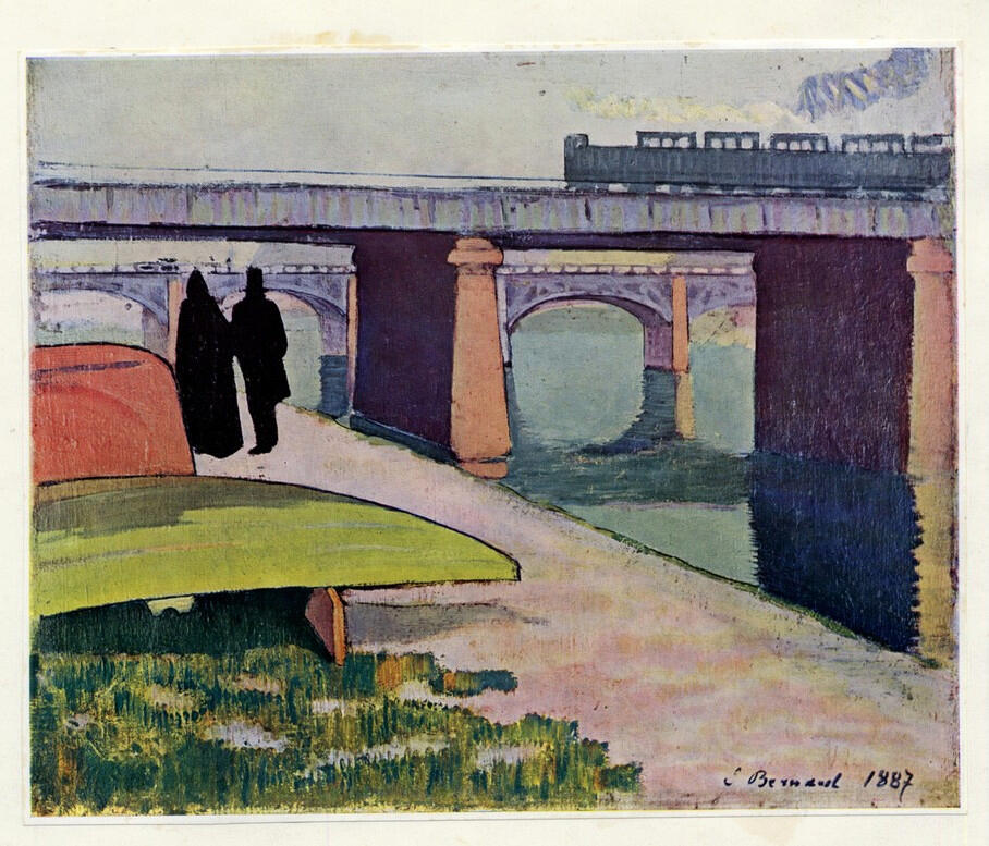 Anonimo , Bernard, Emile - sec. XIX - Bridge at Asnières , fronte