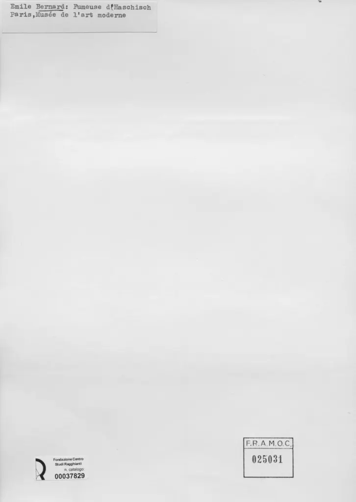 Anonimo , Bernard, Emile - sec. XIX - Fumeuse d'haschisch , retro